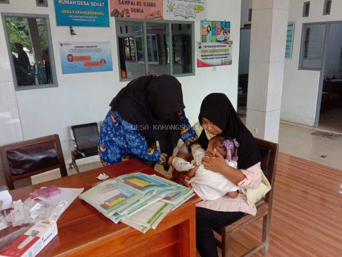 Kegiatan Imunisasi Rutin dan Kelas Balita di Desa Karangsembung